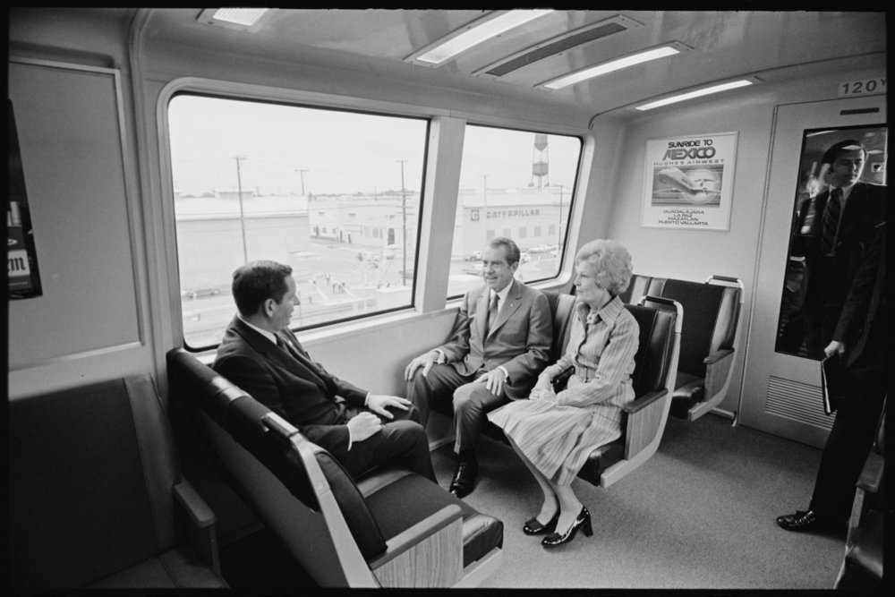 Nixon Rides BART