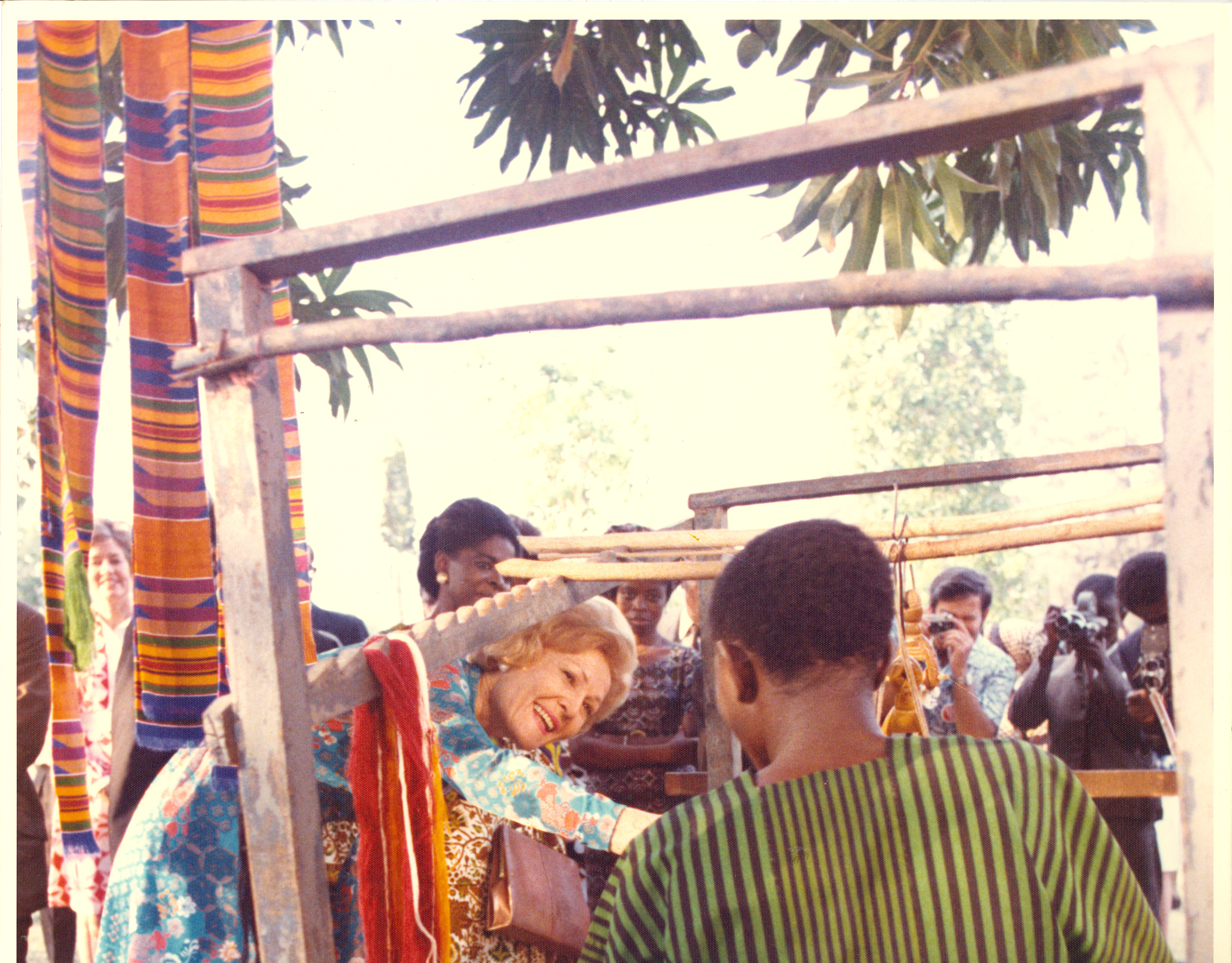 Pat Nixon and African Weaver
