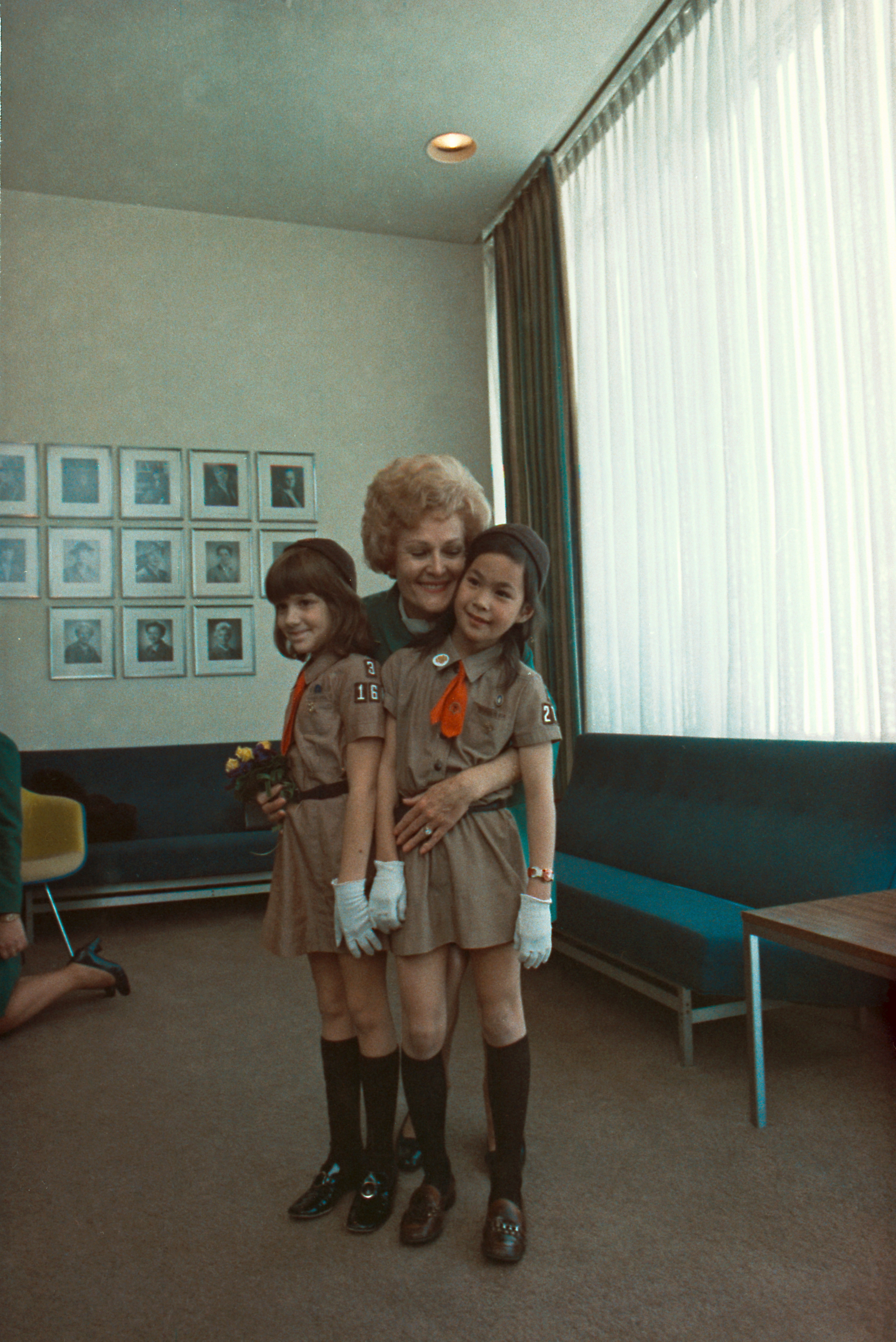 Pat Nixon Visits the Girl Scout Headquarters