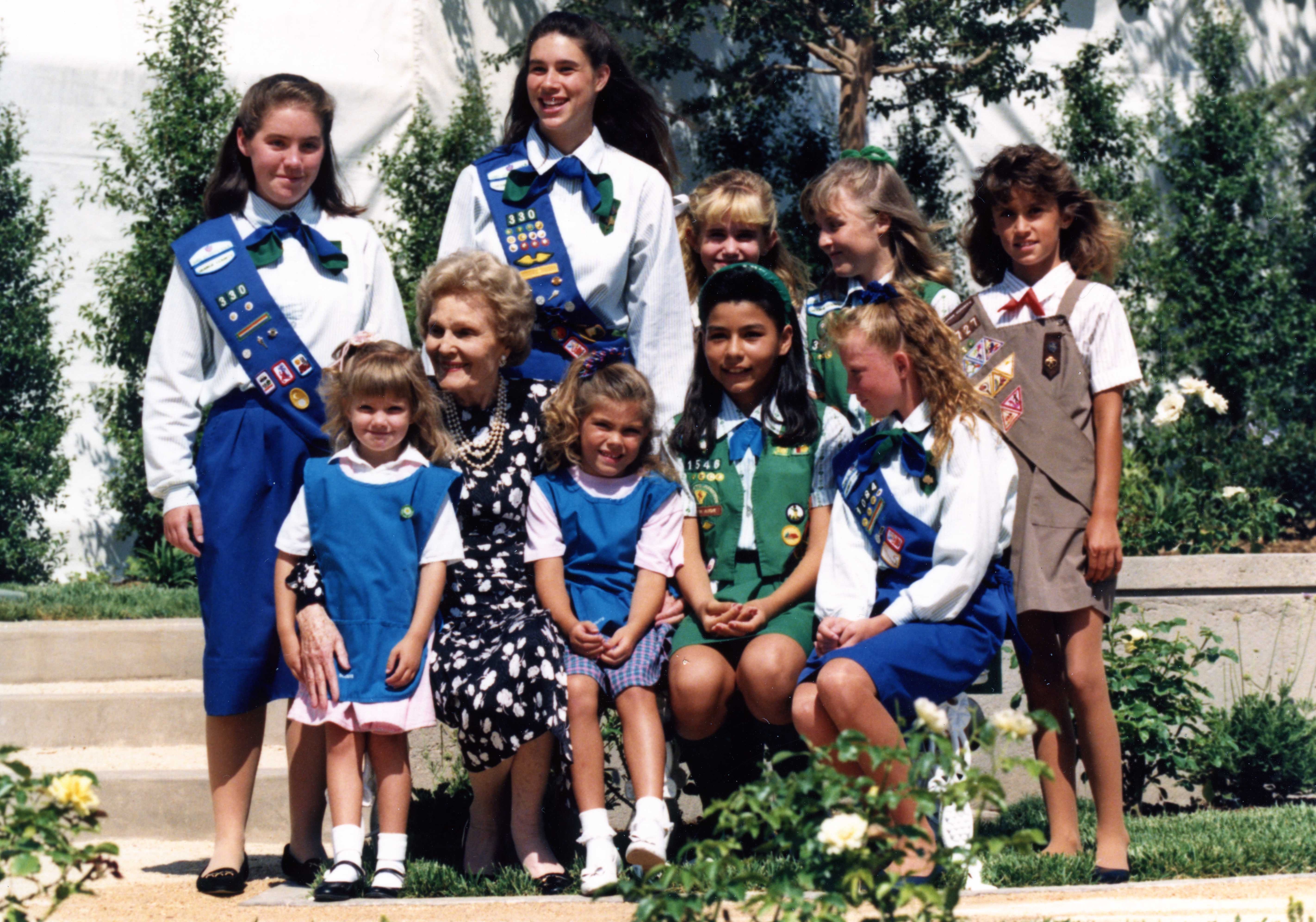 Pat Nixon and Girl Scouts
