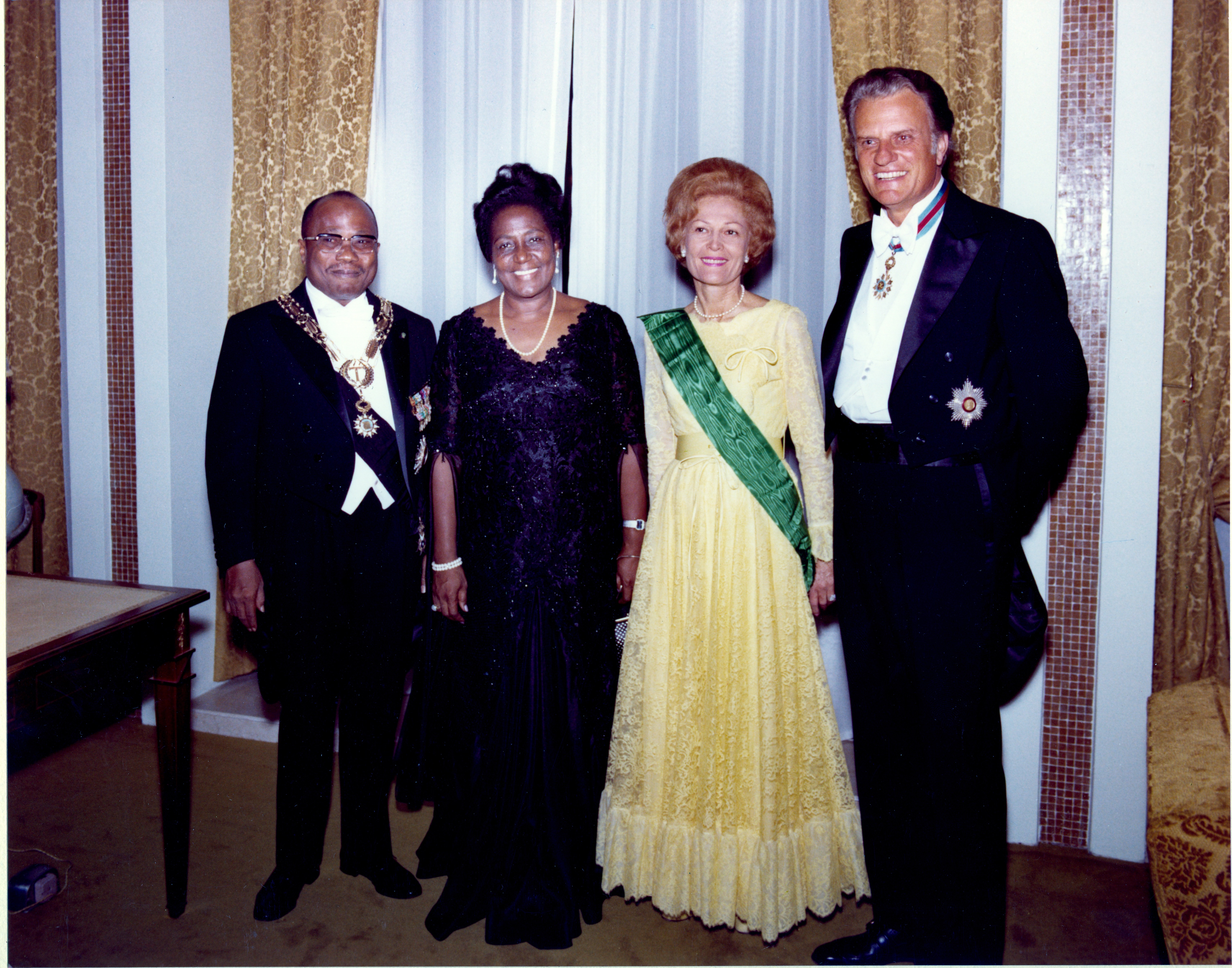 President Tolbert, Victoria, Pat and Rev. Billy Graham