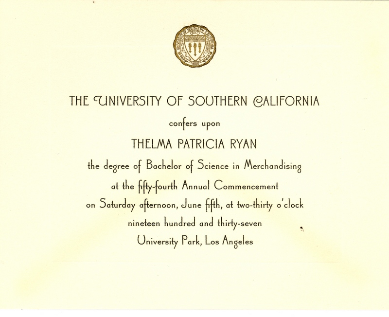 B.S. in Merchandising at USC