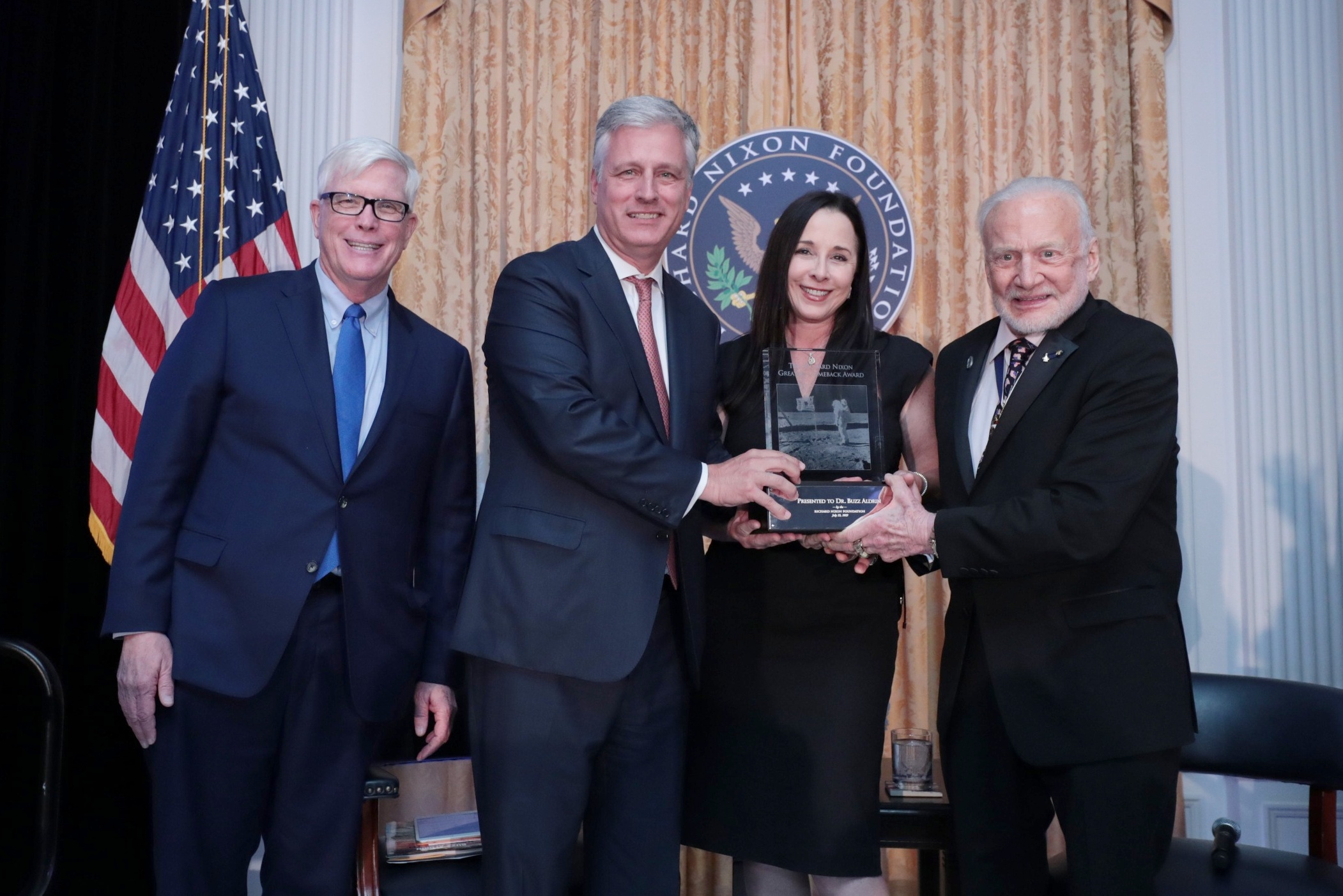 Buzz Aldrin Honored with Nixon Foundation’s “Greatest Comeback” Award