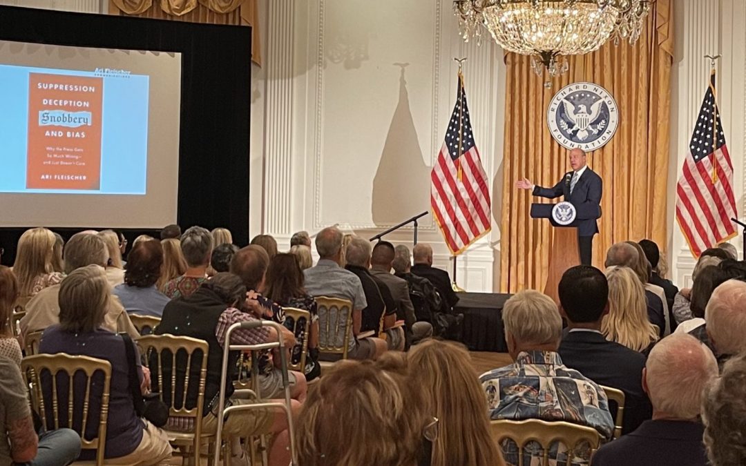 Former White House Press Secretary Ari Fleischer at the Nixon Library