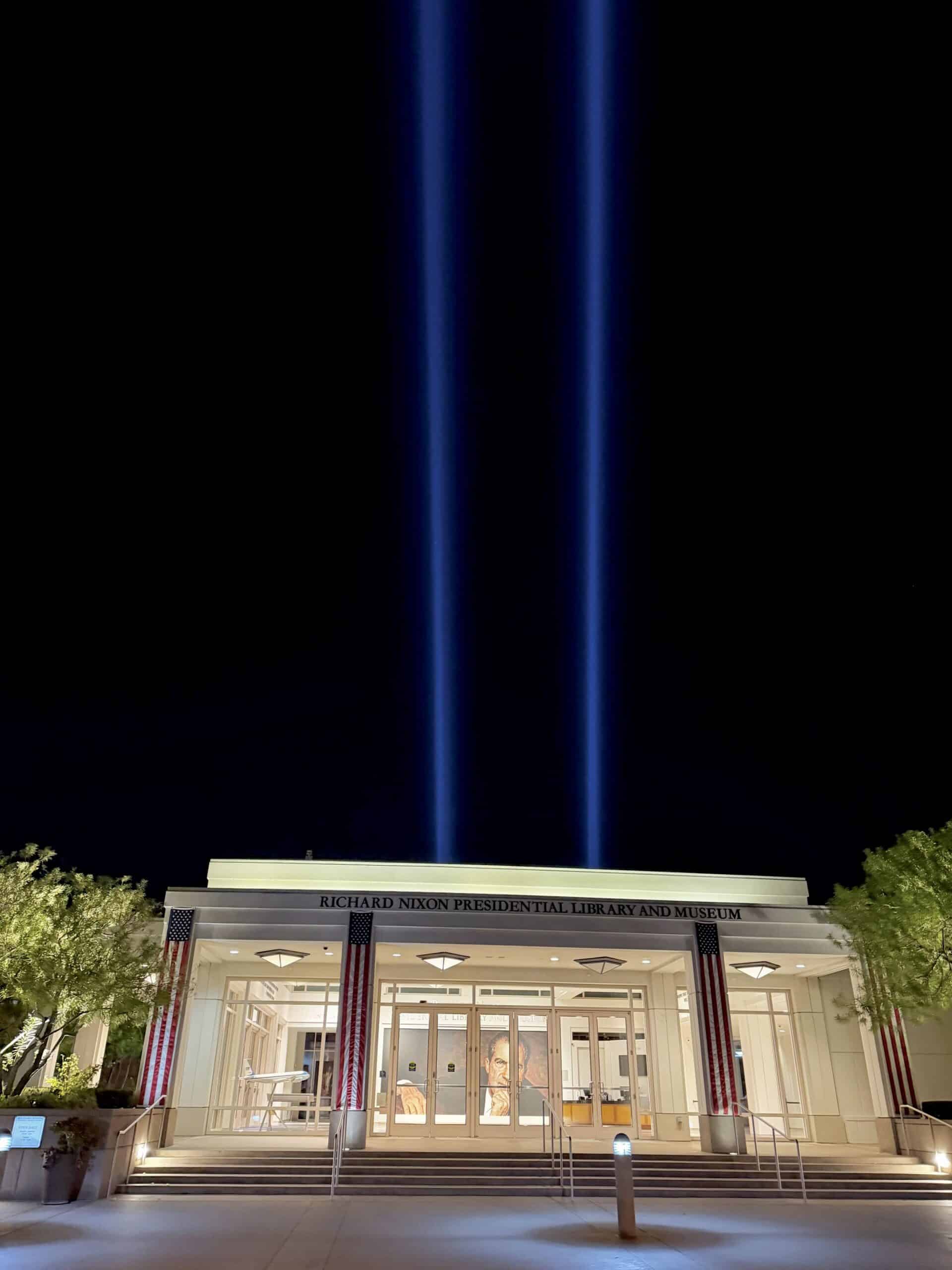 Twin Beams of Light to Illuminate Nixon Library Sky in 25th Anniversary Tribute to September 11 Victims